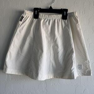 RARE VINTAGE Y2K Nike Alpha Project White Tennis Skirt Mini 5-Dot Logo S